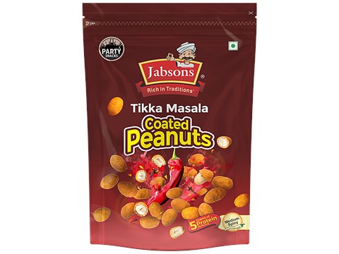 Jabsons Tikka Masala Coated Peanuts - Medium Spicy, 400 g