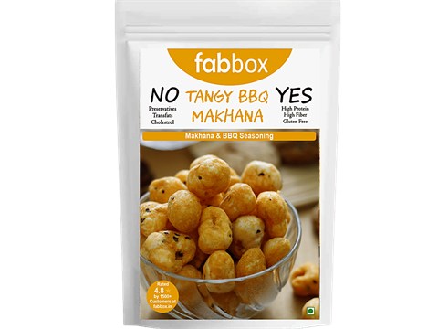 Fabbox Roasted Makhana - Barbeque, Baked Foxnuts, Healthy Snack, For Weight Management, 83 g