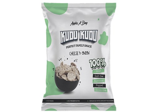 Apples A Day Kudu Kudu Popped Millet Chips - Cheese & Onion, 12 g