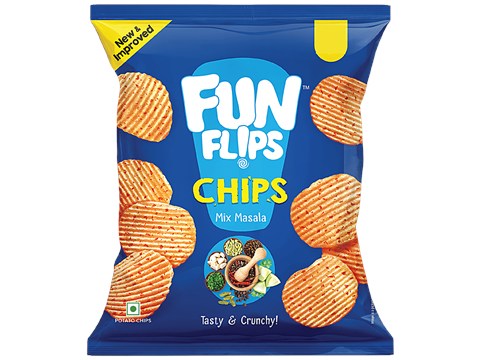 Fun Flips Potato Chips - Mix Masala, 11.5 g