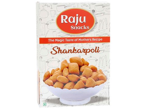 Raju Snacks Shankarpoli - Crispy Treat, Salty & Sweet, 150 g