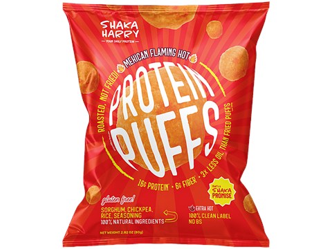 Shaka Harry Mexican Flaming Hot Protein Puffs, 80 g