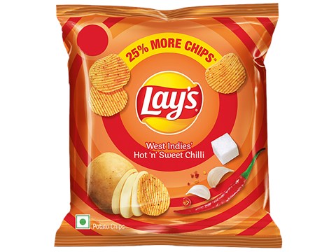Lay's West Indies' Hot 'N' Sweet Chilli Potato Chips, 12 g