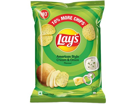 Lay's American Style Cream & Onion Flavour Potato Chips, 24 g
