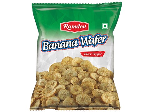 Ramdev Banana Wafer Chips - Black Pepper, 102 g