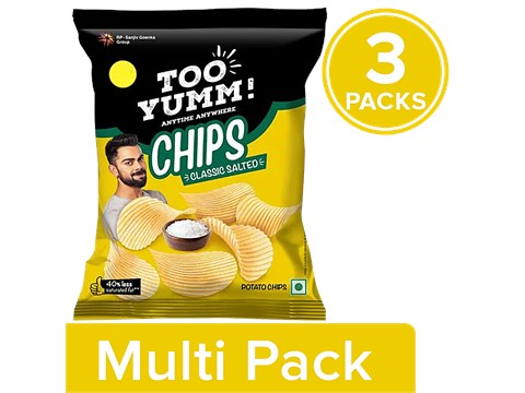 Too Yumm! Classic Salted Flavour Potato Chips, 3 x 44 g