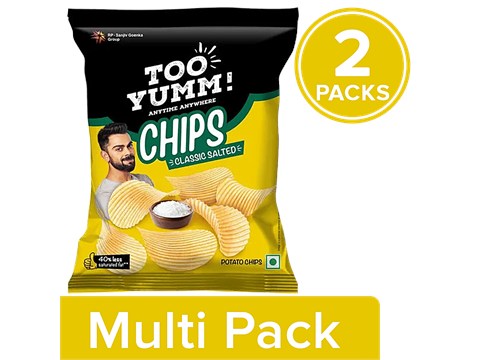Too Yumm! Classic Salted Flavour Potato Chips, 2 x 82 g