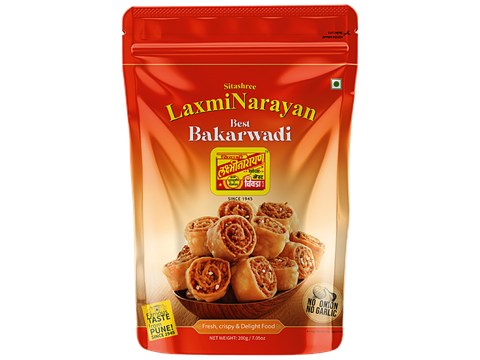 LAXMINARAYAN Best Bakarwadi - No Onion & Garlic, 200 g