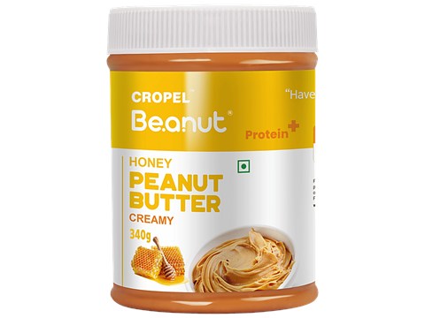 Beanut Honey Peanut Butter - Creamy, Rich In Protein, Vegan, No Preservatives, 340 g