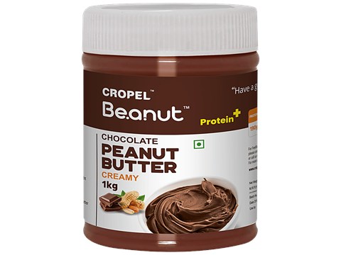 Beanut Chocolate Peanut Butter - Creamy, Rich In Protein & Fibre, No Trans Fat, 1 kg