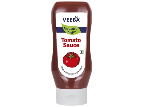 Veeba Tomato Sauce - No Added Sugar, 335 g