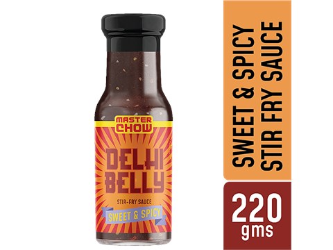 MasterChow Delhi Belly Stir Fry Sauce - Sweet & Spicy, Aromatic, Rich Flavour, 220 g