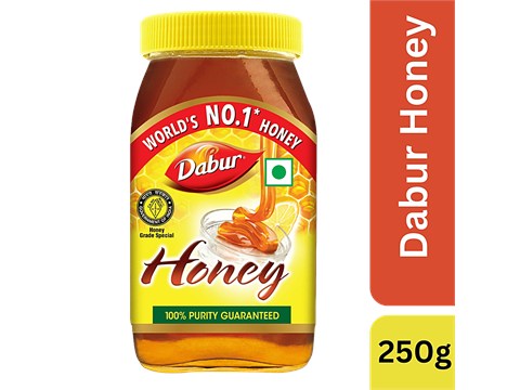 Dabur Pure Honey - Worlds No.1 Honey Brand With No Sugar Adulteration, 250 g