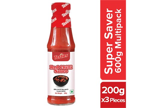 Tasties Red Chilli Sauce, 3x200 g