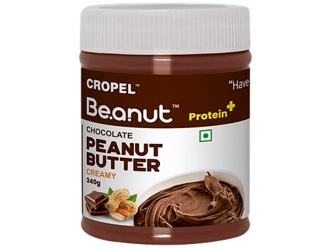 Beanut Chocolate Peanut Butter - Creamy, Rich In Protein & Fibre, No Trans Fat, 340 g