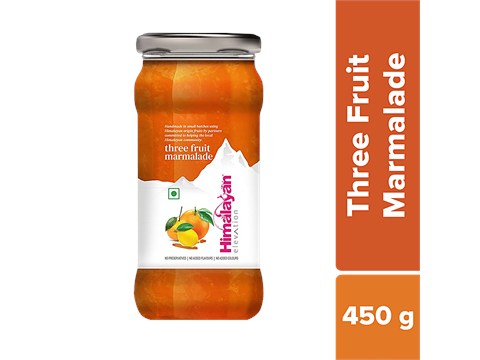 Himalayan Elevation Three Fruit Marmalade - No Preservatives, No Added Colours & Flavours, 450 g