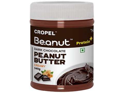 Beanut Dark Chocolate Peanut Butter - Creamy, Rich In Protein & Fibre, No Trans Fat, 340 g