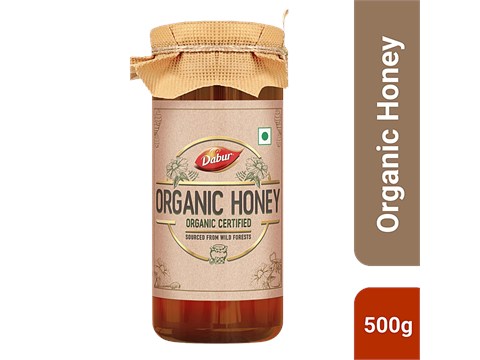 Dabur Organic Honey - Sourced From Wild Forests, 500 g