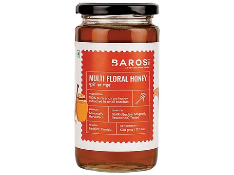 Barosi Multi Floral Honey - NMR Tested, Pure & Raw, Natural Immunity Booster, 500 g