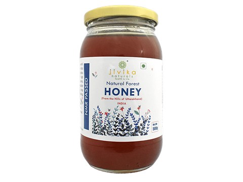 Jivika Naturals Forest Honey - Sweetener, Sugar Replacement, From The Hills Of Uttarakhand, 500 g