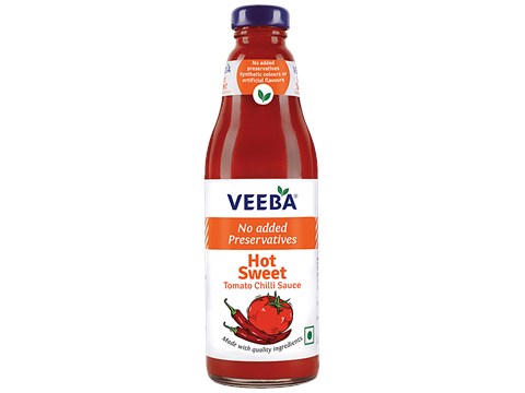 Veeba Hot Sweet Tomato Chilli Sauce - No Added Preservatives, 500 g