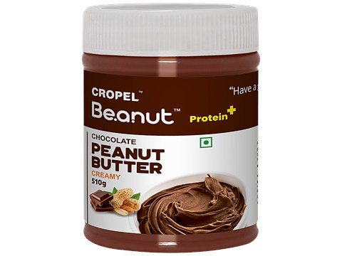 Beanut Chocolate Peanut Butter - Creamy, Rich In Protein & Fibre, No Trans Fat, 510 g
