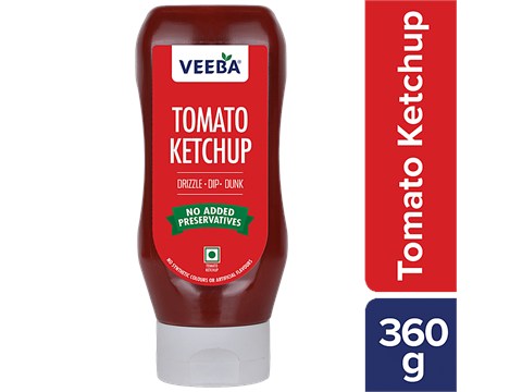 Veeba Hot Sweet Tomato Chilli Sauce - No Added Preservatives, 360 g
