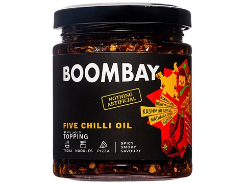 Boombay Five Chilli Oil Topping - Spicy & Smoky, 190 g