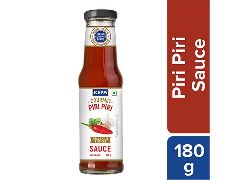 Keya Gourmet Piri Piri Sauce - Chilli & Spices, Hot, Versatile Condiment, For Cooking, Dip, Spread Use, 180 g
