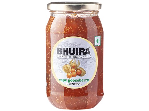 BHUIRA  Cape Gooseberry Preserve Jam - Sweet & Tangy, Rich In Energy & Fibre, 470 g