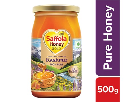 Saffola Honey Gold - Pure Honey, Made With Kashmir Honey, 500 g
