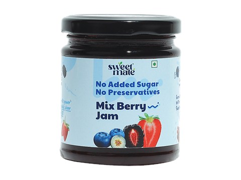 Sweetmate No Added Sugar Mix Berry Jam, 220 g