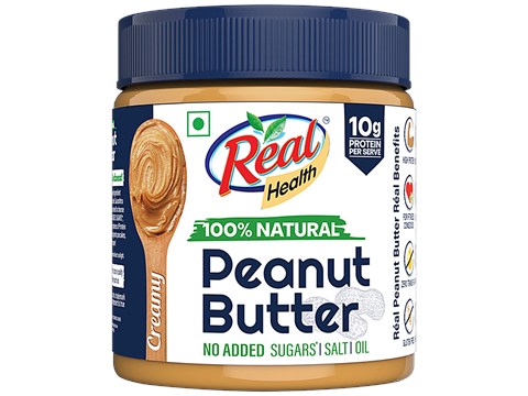 Real Health Peanut Butter - Natural, Creamy, 350 g