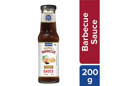 Keya Gourmet Barbecue Sauce - Garlic & Spices, Versatile Condiment, For Cooking, Dips, 200 g