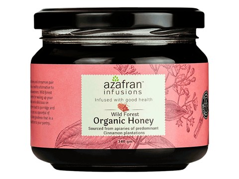 Azafran Wild Forest Organic Honey - Cinnamon, 340 g