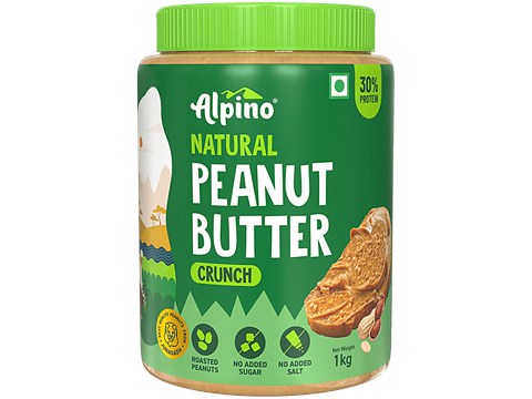 Alpino Natural Peanut Butter Crunch - Unsweetened/Gluten Free/ Non-GMO/Vegan, 1 kg