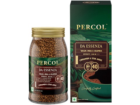 Percol Da Essenza Cinnamon & Star Anise Colombian Blend Instant Coffee Powder, 100 g