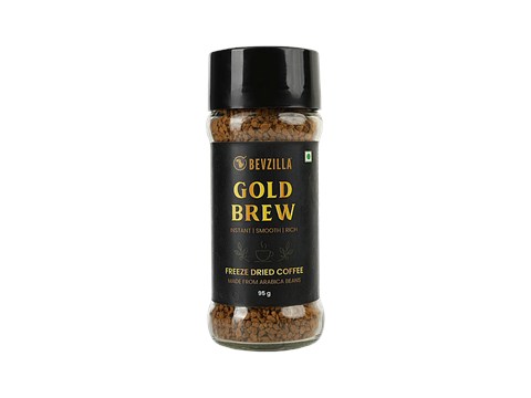 Bevzilla Gold Brew Freeze Dried Coffee Powder, 95 g