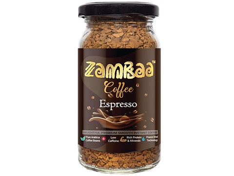 Zambaa Premium Smooth Instant Coffee - Espresso, 50 g