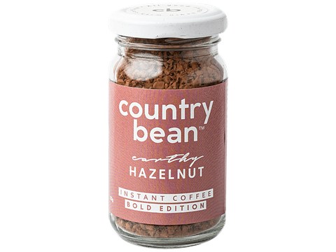Country Bean Earthy Hazelnut Bold Instant Coffee - Arabica & Robusta Blend, Strong & Smooth, 50 g