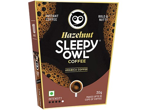 Sleepy Owl Hazelnut Instant Coffee, 20 g