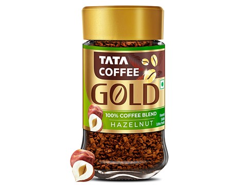 Tata Coffee Gold Instant Coffee Powder - Hazelnut, 50 g