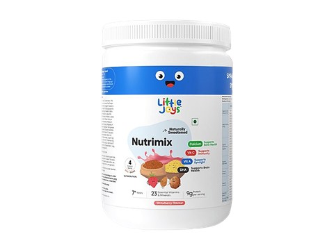 Little Joys Nutrimix Strawberry Drink Mix - 7-12 Years, No Refined Sugar, 24 Vitamins & Minerals, 350 g