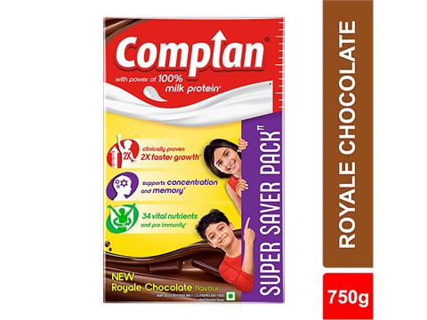 Complan Nutrition Drink Powder - For Kids, Royale Chocolate Flavour, 750 g