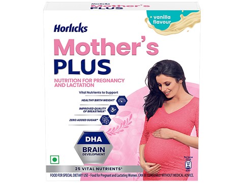Horlicks Mother's Plus Vanilla Flavoured Nutrition - For Pregnancy & Lactation, 200 g