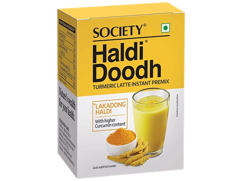 Society Haldi Doodh - Turmeric Latte, Instant Premix, With Higher Curcumin Content, 75 g