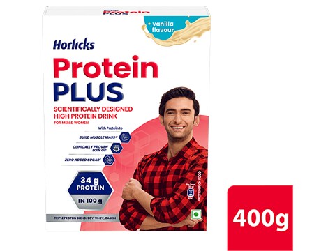 Horlicks Protein Plus, Vanilla, 400 g