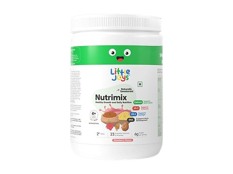 Little Joys Nutrimix Strawberry Drink Mix - 2-6 Years, No Refined Sugar, 24 Vitamins & Minerals, 350 g