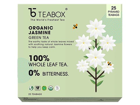 Teabox Jasmine Green Tea  - Calmness Inducing, 0% Bitterness, Antioxidants Rich, 37.5 g