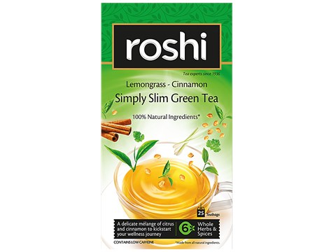 Roshi Green Tea - Simply Slim Lemongrass Cinnamon, Metabolism & Weight Loss Aid, 55 g